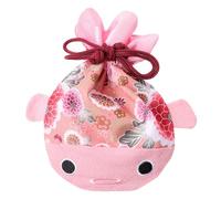 BIUDECO Large Pink Goldfish Drawstring Candy Bag for Wedding Favors, Japanese Style Sweet Pouch for Bridal Shower and Party Candy Storage