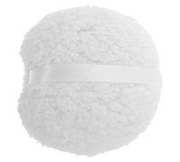 BIUDECO Large White Round Powder Puff 6-Inch Soft Washable Body Makeup Applicator for Legs and Back, Reusable Loose Powder Puff for Adults