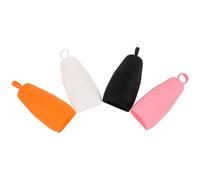 BIUDECO Leak-proof Elastic Silicone Travel Bottle Covers Sleeves 4pcs Set with White Black Pink Orange Protectors for Shampoo Lotion Toiletries Refillable Containers for Men and Women Packing