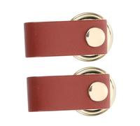 BIUDECO Leather Drawer Pulls 2pcs Mid Century Style Sturdy Zinc Alloy Easy to Install Decorative Furniture Handles