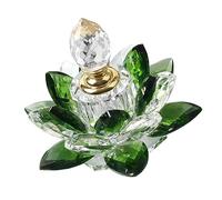 BIUDECO Lotus Shape Perfume Refillable Bottle Elegant Glass Essential Oil Storage Home Decor for Women