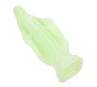 BIUDECO Luminous and Plastic Flat Green Material Design Stable Bottom Virgin Mary Statue Ornament with Light Decoration, Miniature Holy Mother or Desktop for Garden Church