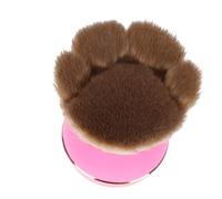 BIUDECO Makeup Blush Brush Portable Powder Brush with Cat Claw Design Artificial Fiber Silicone Electroplating Smooth Coverage for Daily Use and Professional Makeup