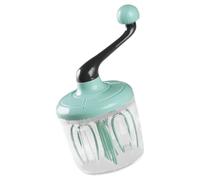 BIUDECO Manual Egg Whisk Hand Crank Rotary Mixer Lightweight Handheld Blender for Baking and Coffee Froth with Ergonomic Grip Portable Kitchen Tool for Egg Beating and Cream Mixing