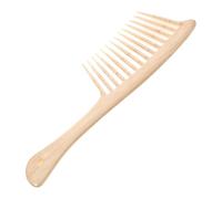 BIUDECO Massage Plastic Comb Wide-toothed Sturdy Plastic Barber Comb Beige Easy Knot Removal Not Sharp for Home Hair and Beard Care