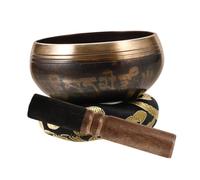 BIUDECO Meditation Singing Bowl Set with Mallet and Wooden Striker, Copper and Wood Material, Rich and Resonant Sound for Buddhist and Home Decor, Unique and Elegant Sound Bowl