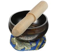 BIUDECO Meditation Singing Bowl with Wood Rod and Cushion, Copper Singing Bowl Set for Grounding and Relaxation, Portable Home Decoration Accessory for Vacation Color Style