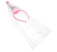 BIUDECO Mesh Headband for Hair Band Gauze Headband Princess Hair Hoop Pearl Adorable Headband Mesh Headpiece for Birthday Hairband Birthday Crown Queen Cosplay Costume Hairdress