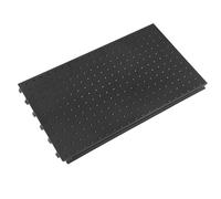 BIUDECO Metal Pegboard Panel with 52 Holes for Garage Wall Tool Organizer, Black Wall-Mounted Storage Board for Workshop Workbench and Garage Organization