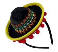 BIUDECO Mexican Hat Headband Party Decor Creative Festival Headdress for Cinco De Mayo Cosplay Comfortable Hair Accessory