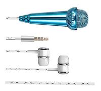 BIUDECO Microphone Miniature Vocal Mic for Phone Recording Portable Singing Device Compatible Song Software Mobile Audio for Podcasts and Live Streaming