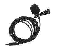 BIUDECO Microphone Noise Professional Lavalier Smartphones Mic Type-c for Clip with Reduction Windproof Features Black Tpe Material and, Suitable for Recording, Streaming, and Conference