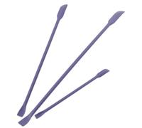 BIUDECO Mini Silicone Makeup Spatula Set 3pcs Double-ended Tiny Cosmetic Spatulas Curved Head for Skincare Creams in Periwinkle Blue for Beauty Precision Application