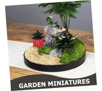 BIUDECO Miniature Hexagonal Pavilion Aquarium Temple Fish Tank Ornament Realistic Japanese Garden Micro Landscape Decoration Bonsai Rockery for Fish Tanks Compact Model