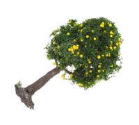 BIUDECO Miniature Landscape Tree Model Realistic Green with Yellow Fruit for Model Train Scenery and DIY Crafts