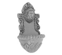 BIUDECO Miniature Pond Lion Head Mini Dollhouse Decor Scene Micro Wall Decor Small Wall Decor Dollhouse Accessories Mini House Decor Miniature Pool Scene Dollhouse Garden Prop Resin Grey