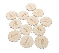 BIUDECO Monthly Wooden Signs Set Engraved Birth Announcement Discs for Newborn Photo Props Age Keepsakes for Memorable Growth Moments