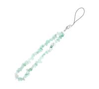 BIUDECO Multi Function Crystal Phone Lanyard Lost Wrist Strap Decorative Stone Beaded Chain for Cell Phones Lightweight Mint Green