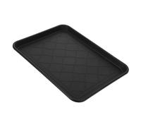 BIUDECO Multi-functional Shoe Tray Boot Mat with Non-slip Plastic Surface for Entryway Indoor and Outdoor Use Clean Storage Plate for Shoes Pets and Accessories Black