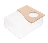 BIUDECO Multi-Purpose Acrylic Small Pet Toilet and Sand Bath - Transparent Hamster Bath Tub for Rats and Mice Easy to Clean and Observe