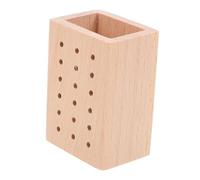BIUDECO Nail Drill Bits Storage Block Wooden Tool Holder for Nail Salons and Home Use 18-piece