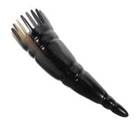 BIUDECO Natural Buffalo Horn Scalp Massager Comb, Large Anti-Static Handcrafted Hair Care Tool Fine Teeth, 12-18cm Portable Natural Material Hair Massage and Guasha Treatment Brush for