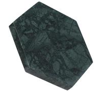 BIUDECO Natural Green Marble Coasters Hexagonal Shape Multi-functional Drink Mats for Coffee Cups Wine Glasses Indoor Table Protection Heat-resistant Decorative Pads