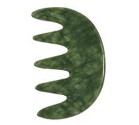 BIUDECO Natural Jade Massage Comb with Wide Teeth for Scalp Body Smooth Polished Craftsmanship Creative Manual Massage Tool for Relaxation Gua Sha Therapy Family and Friends