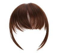 BIUDECO Natural Lightweight Fake Bangs Hair Clip with Sideburns Synthetic Hair Extension for Women Easy Styling Curly Straight Adds Volume and Covers High Hairline Suitable for All Face