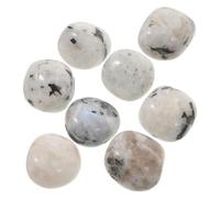 BIUDECO Natural Tumbled Moonstone Crystal Stones Bulk 100g, Polished 2-3cm White Rainbow Gemstones for Aromatherapy, Healing Crystals, Home Decor, Meditation and Craft Supplies