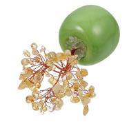 BIUDECO Natural Yellow Crystal Money Tree Desktop Bonsai with Copper Wire and Ceramic Base Fortune Wealth Ornament for Home Office Living Decoration DIY Lucky Potted Tree Gift for Chinese
