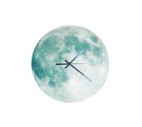BIUDECO Noctilucence Acrylic Wall Clock Earth Moon Pattern Creative Silent Hanging Clock for Living Bedroom Study Office Home Decor