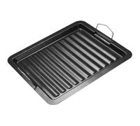 BIUDECO Outdoor Grill Pan Enamel Non-Stick BBQ Baking Tray Multi-Function Grilling Pan for Fish Steaks Pizza Vegetables Camping and Family Use