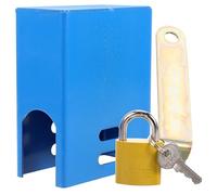 BIUDECO Outdoor Water Spigot Lock Faucet Protection Cover with Theft Prevention Sun-Resistant Blue Locking Kit Easy Installation for Garden Hose and Outdoor Faucets