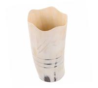 BIUDECO Ox Horn Drinking Mug Handcrafted Smooth Surface Whiskey Cup Versatile Beverage Holder for Beer Tea Coffee Large Capacity Horn Water Cup for Home Office Party Festival
