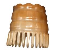 BIUDECO Ox Horn Hair Comb Scalp Massager Handmade Shampoo Brush for Gentle Detangling and Deep Head Massage to Blood Flow Random Color Traditional Oriental Design Random Color