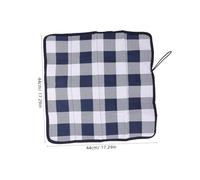 BIUDECO Oxford Cloth Folding Camping Seat Cushion Durable Outdoor Mat for Hiking Picnic Beach Sporting Events Lightweight Portable Pad with Moisture Resistant Design Navy Plaid