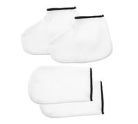 BIUDECO Paraffin Wax Gloves and Feet Care Mask Set - 2 Pairs Insulated Hand Spa Gloves for Exfoliation and Moisturizing - for Dry Skin Treatment at Home