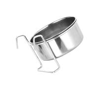 BIUDECO Pet Feeding Bowl Sturdy and Simple Stainless Steel with Hanging Rack Space-saving Anti-rust Design and Easy Cleaning for Dogs and Cats Suitable for Cage Hanging