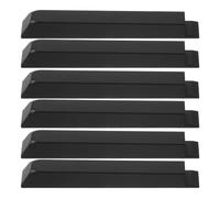 BIUDECO Piano Keytop Replacement 6Pcs Black Plastic Flats Keys for Keyboard and Upright Piano Repair Accessories with Universal Compatibility