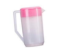 BIUDECO Pink Beverage Pitcher with Lid Food Safe Cold Water Kettle Heat Resistant Juice Pot for Juice Beer Ice Tea Large Capacity Drink Container for Family and Parties