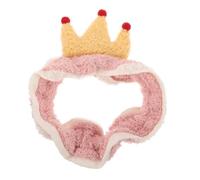 BIUDECO Plush Crown Skincare Headband for Women Soft Coral Fleece Hairband for Makeup and Face Washing Comfortable Wide Knit Hair Accessory for Daily Use and Spa