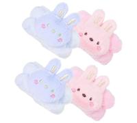 BIUDECO Plush Face Washing Wristbands with Adorable Colourful Design for Spa Use 4pcs Elastic Water Absorption Bands Keeps Arms Dry and Comfortable for Women