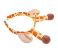 BIUDECO Plush Giraffe Horn Headband with Ears for, Soft Animal Hairband for Cosplay and Party, Lightweight Travel Accessory for Women