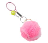 BIUDECO Plush Sport Keychain Mini Tennis Racket Keychain Cute Sporty Design Soft Plush Material Minimizes Chance of Key Loss Gentle on Backpack Surfaces Men Tennis Racket Bag Accessory