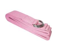 BIUDECO Polyester Cotton Yoga Pull Strap Pink Fitness Band for Leg Hip Arm Training Lightweight Portable Resistance Stretch Band for Pilates Muscle Strengthening and Flexibility Exercises