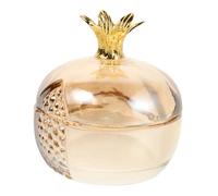 BIUDECO Pomegranate Shaped Glass Crystal Nail Monomer Dish with Protective Lid Nail Polish Organizer and Jewelry Storage Cup Multifunctional Acrylic Liquid Dappen Holder