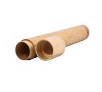 BIUDECO Portable Bamboo Toothbrush Case Round Travel Holder for Camping Hiking Fits Bamboo and Standard Toothbrushes Easy to Clean Vintage Design