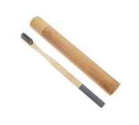 BIUDECO Portable Bamboo Toothbrush with Storage Tube Teeth Cleaning Brush for Travel Durable and Practical Design Comfortable Grip for Adults