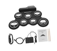 BIUDECO Portable Electronic Drum Set and Abs Shell for Adults with Roll-up Silicone Pads Beginner-friendly Quiet Digital Drum Kit for Travel and Practice